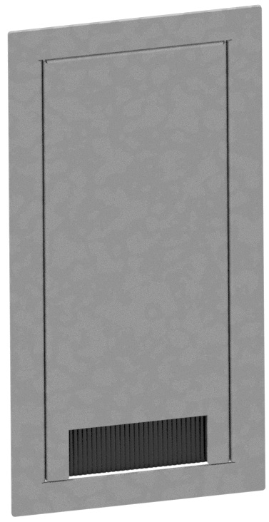 Produktbild WAD 104 403  -  Wandauslass WAD Rahmen mit Klappdeckel Typ 4, weiss