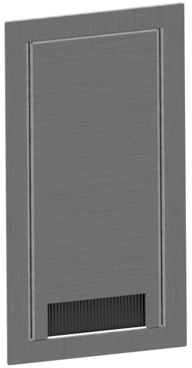 Produktbild WAD 104 404  -  Wandauslass WAD Rahmen mit Klappdeckel Typ 4, Chromstahl geschliffen