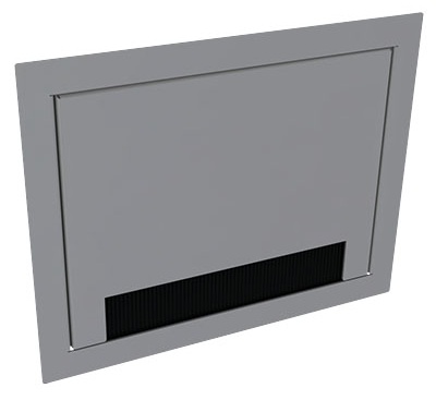 Produktbild WAD 135 351  -  Wandauslass WAD Rahmen mit Klappdeckel Typ 35, Chromstahl geschliffen