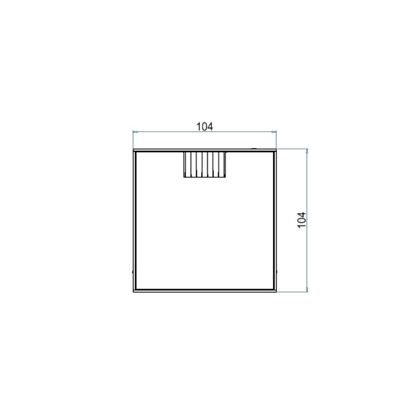 Produktbild UBD 100 100  -  Unterflur-Bodendose UBD 100 inkl. belegtem Deckel aus Chromstahl, geschliffen, und 1 Bürstenauslass
