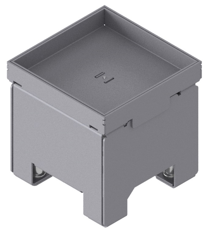 Produktbild UBD 100 109 - Unterflur-Bodendose UBD 100 inkl. Blinddeckel mit Kante, und 15mm Vertiefung