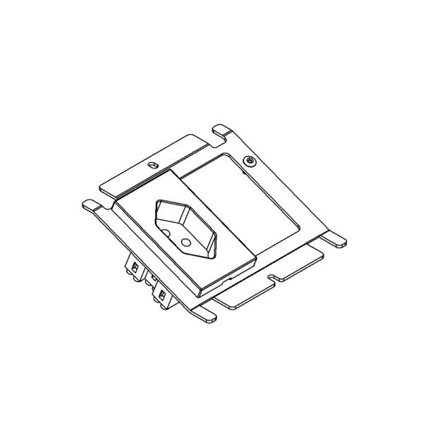 Produktbild UBD 100 116  -  Steckdoseneinsatz für 2x FLF, inkl. 1x T13 weiss