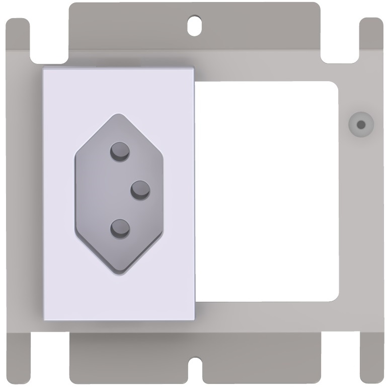 Produktbild UBD 100 116 - Steckdoseneinsatz für 2x FLF, leer, mit 1x T13 weiss